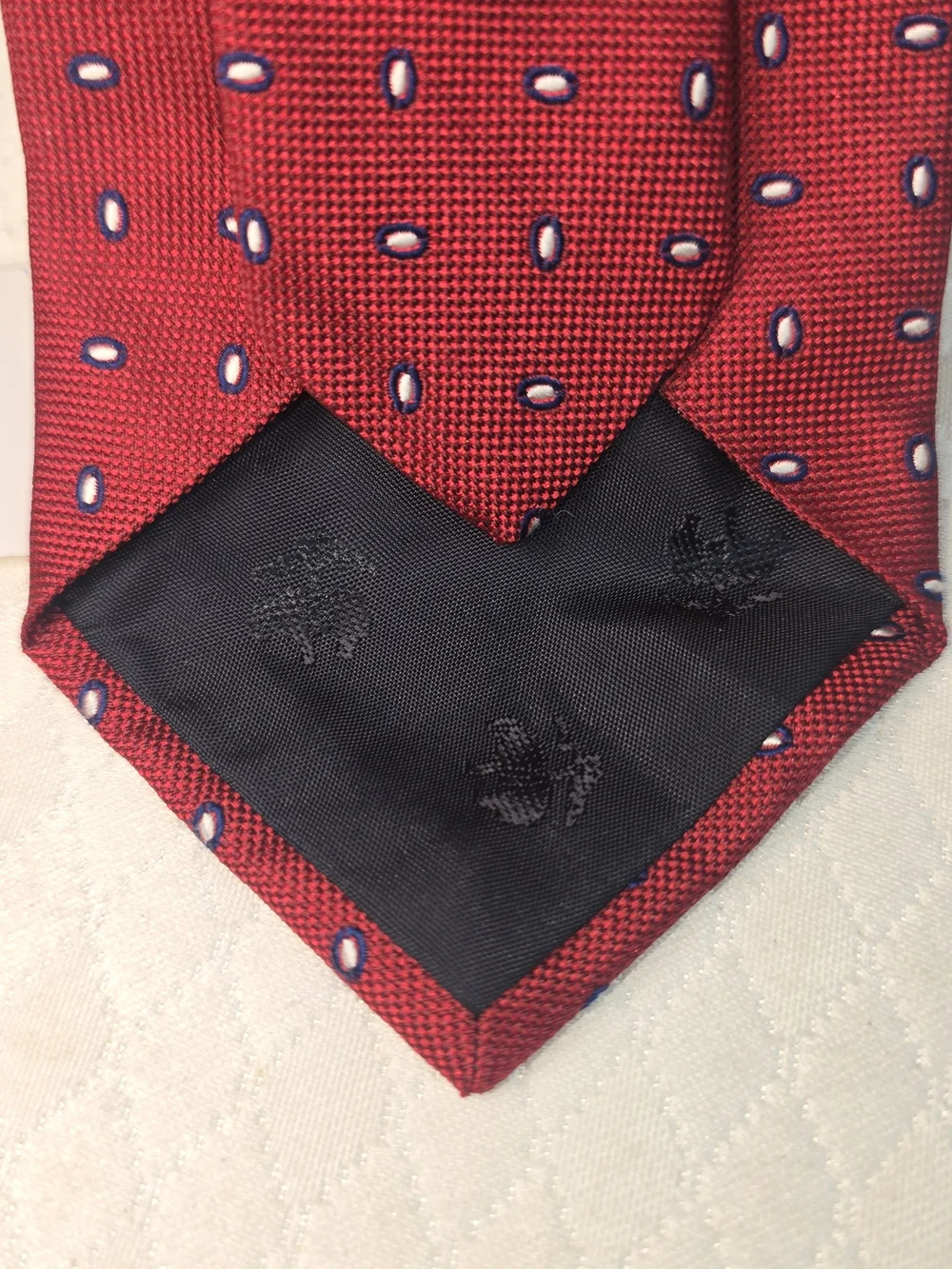 356 brooks brothers pure silk red tie blue white dots professional luxury mens